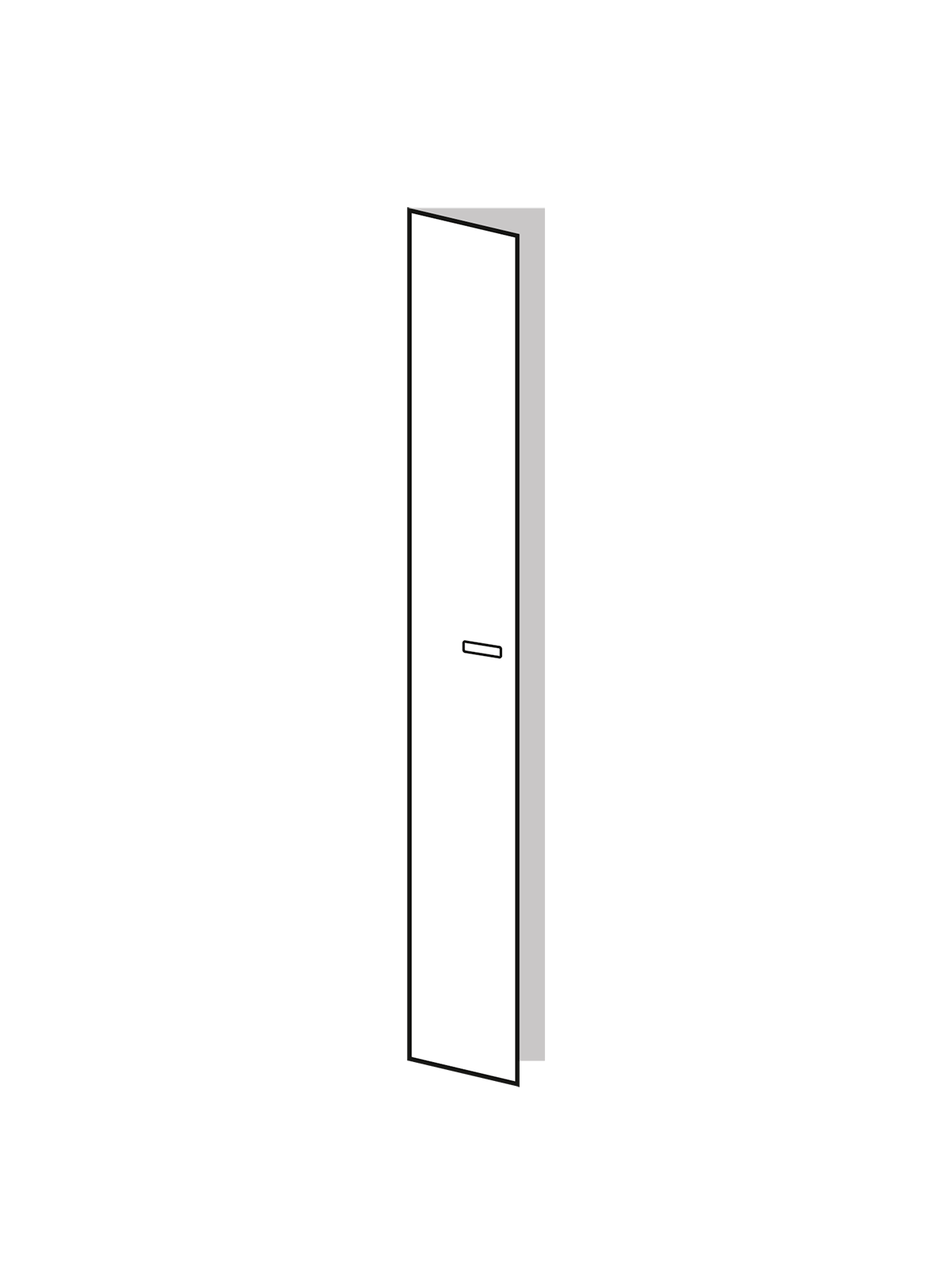 Tür 37X236 Laminat Metal Links Square Eiche