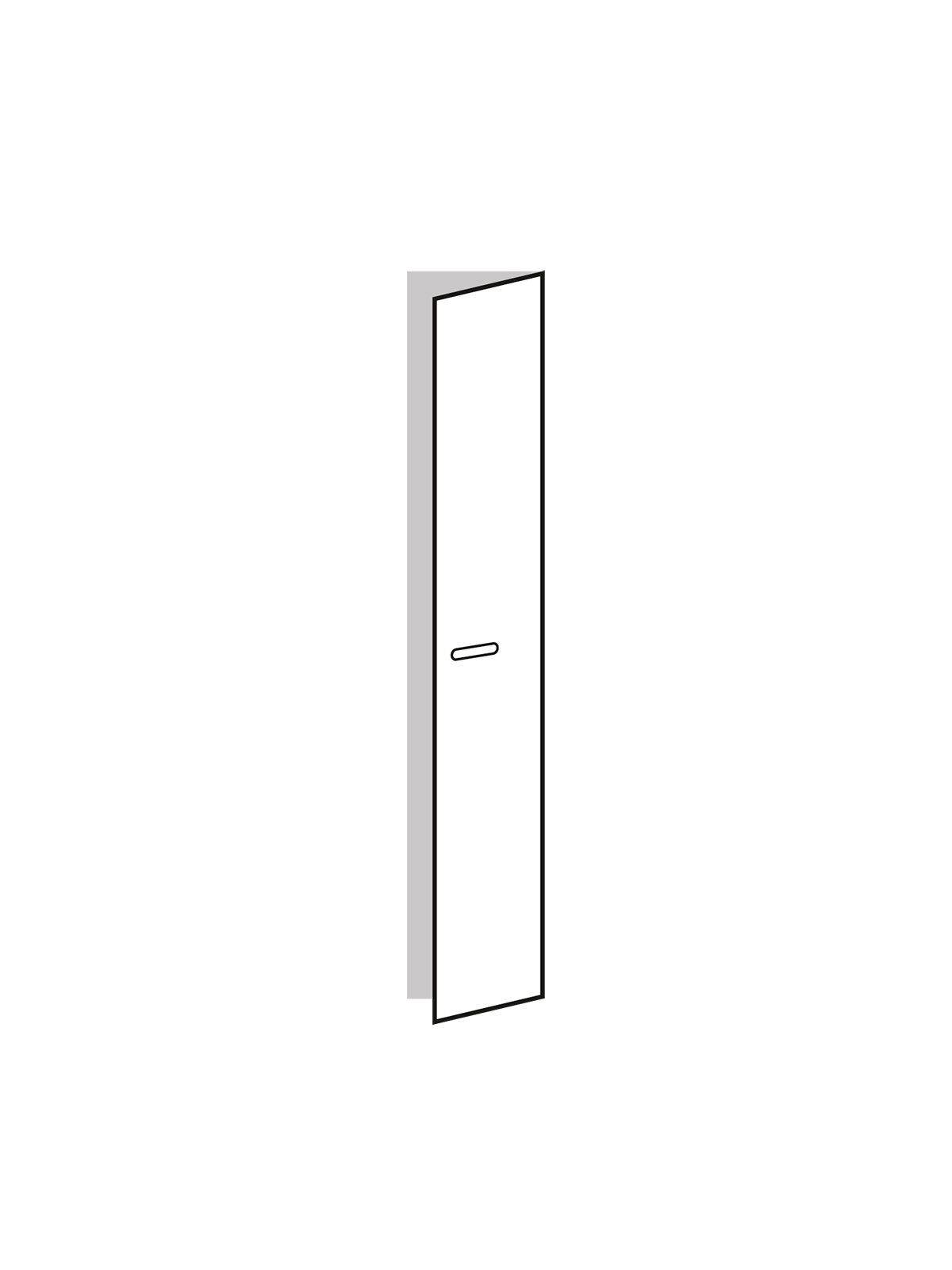 Door 37X201 Lacquer Negro Right Pill Negro