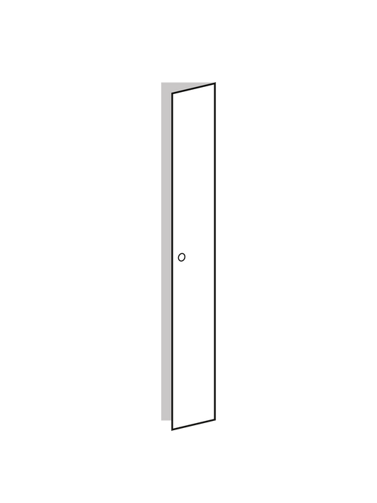 Door 37X236 WOOD Oak Left Round Oak