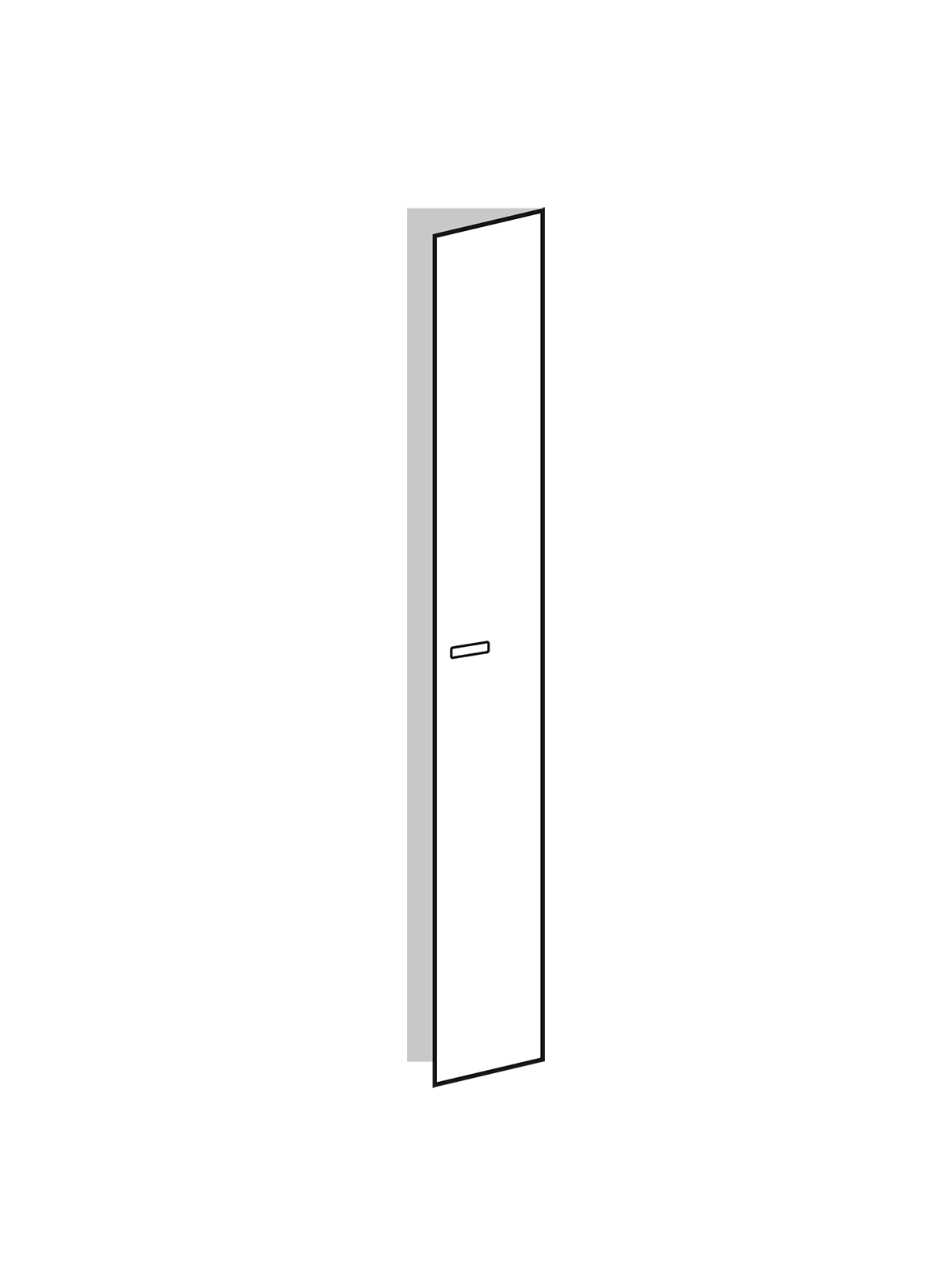 Door 37X236 Lacquer Roto Right Square Oak