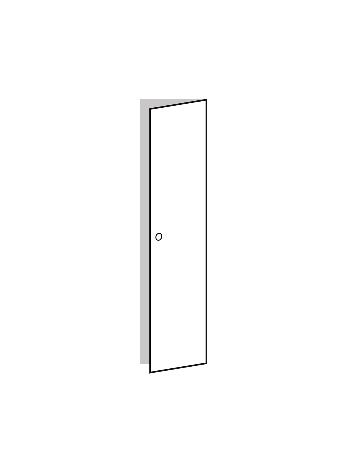 Door 50X201 Laminate Metal Right Round Metal