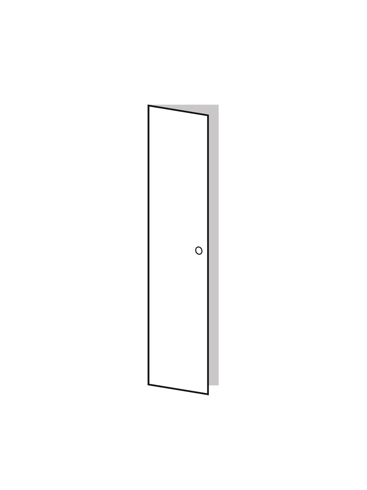 Tür 50X201 Lack Argil Links Round Argil
