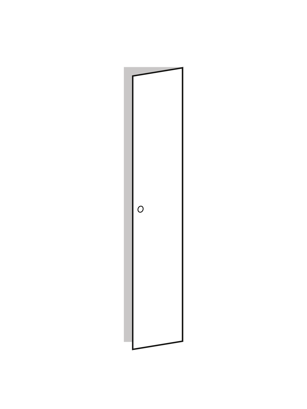 Tür 50X236 Laminat Blanco Male Rechts Round Blanco-Male