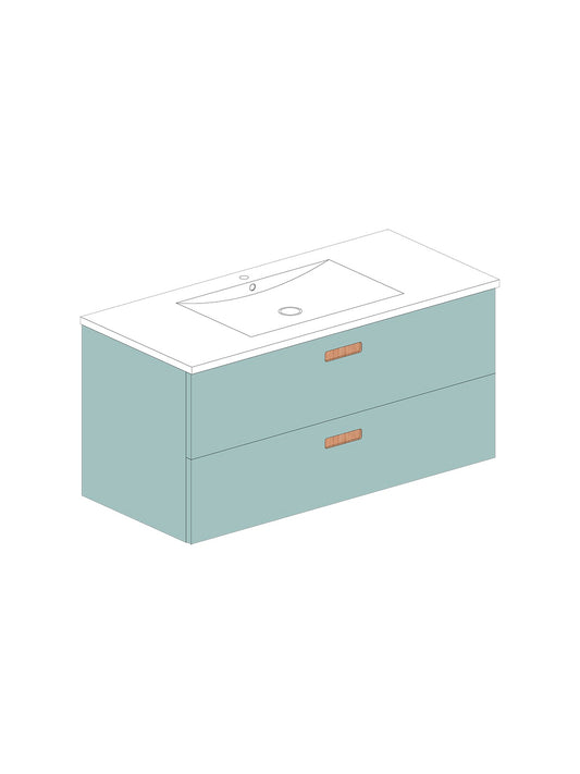 Par 100 Ceramico Celeste Square Roble