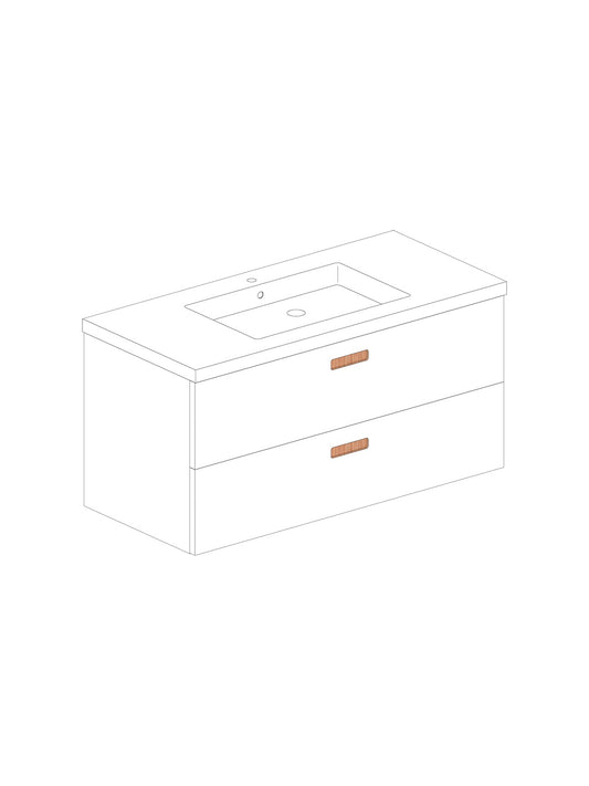 Par 100 Solid Blanco Square Chêne