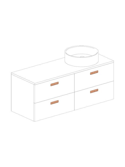 Par 120 1-À poser Blanco Square Chêne