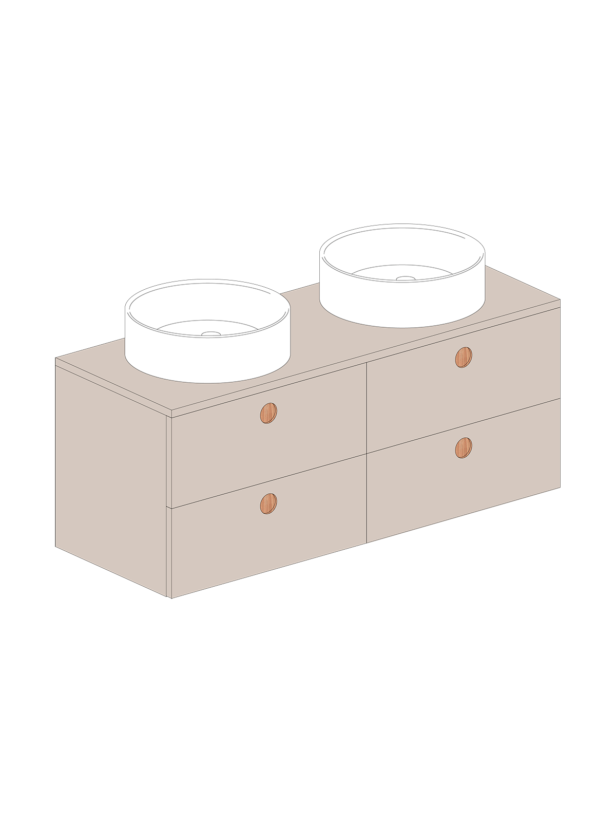 Meuble de salle de bain Par 120