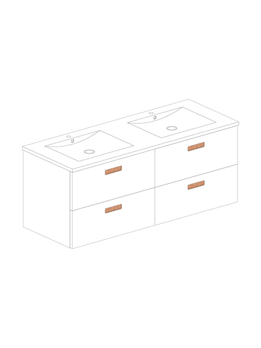 Par 120 Ceramico Blanco Square Roble