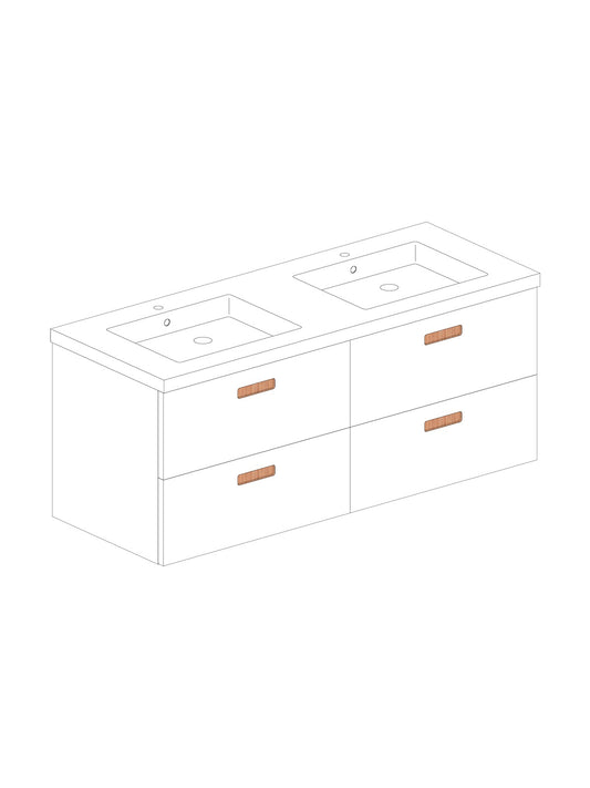 Par 120 Solid Blanco Square Roble