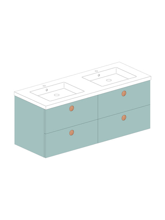 Par 120 Solid Celeste Round Roble