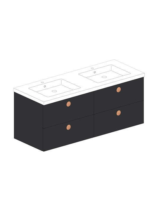 Par 120 Solid Negro Round Roble