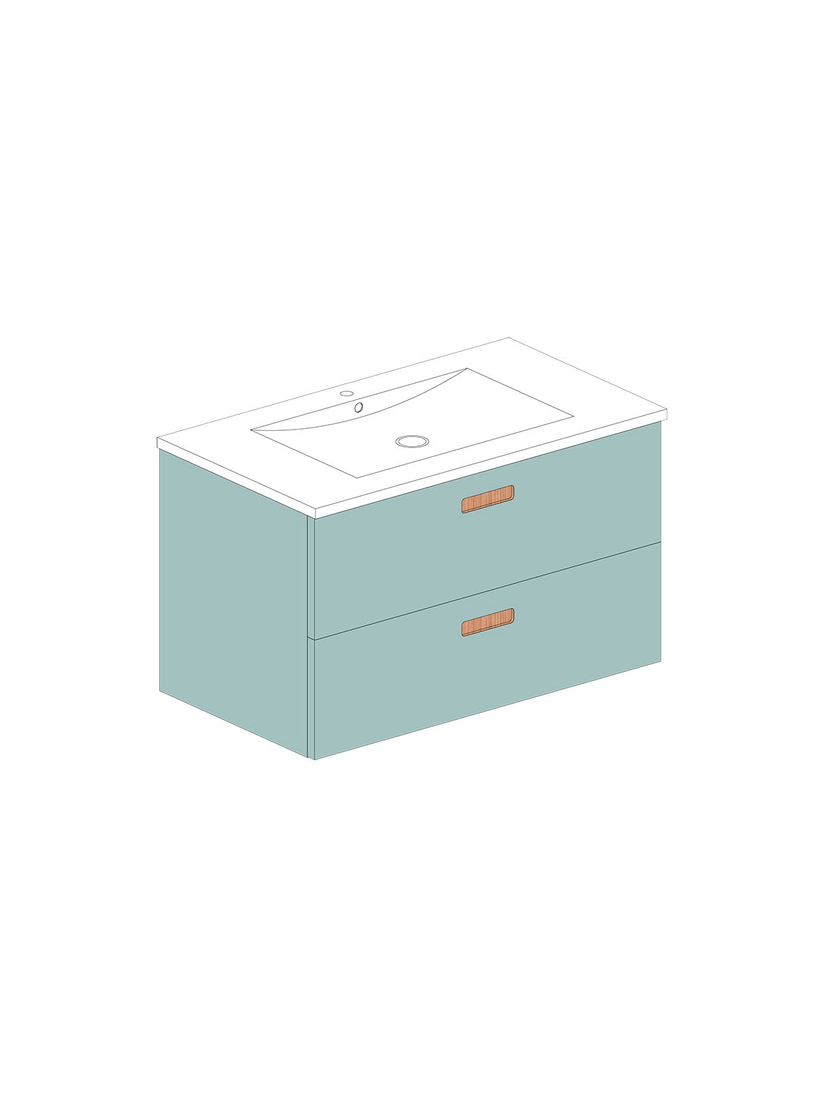 Par 80 Ceramico Celeste Square Roble
