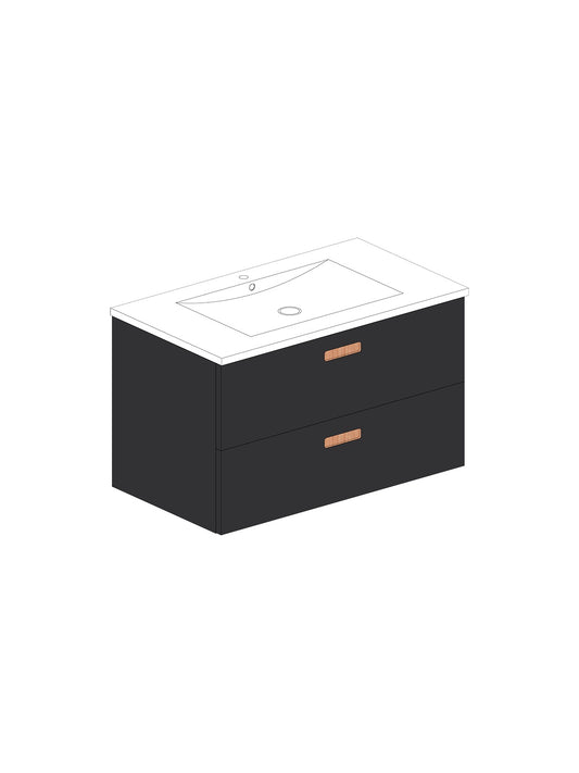 Par 80 Ceramico Negro Square Roble