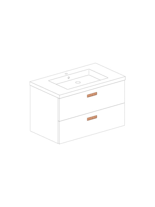 Par 80 Solid Blanco Square Roble