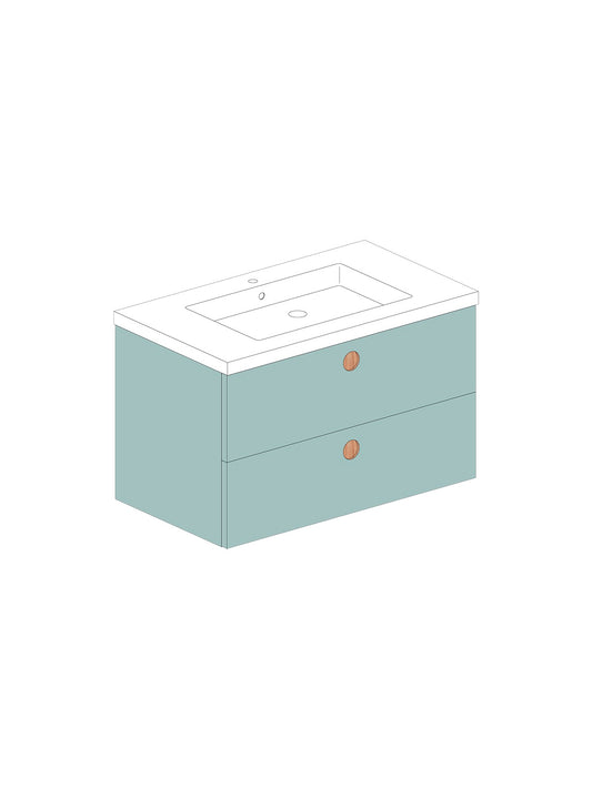 Par 80 Solid Celeste Round Roble