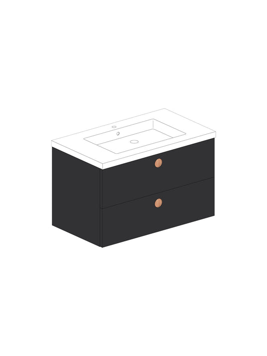 Par 80 Solid Negro Round Oak